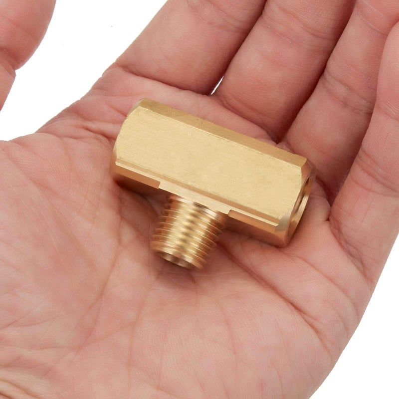 Litorange 2 PCS Metals Brass Pipe Fitting Barstock Male Branch Tee T Adapter 1/4" NPT Female x 1/4" NPT Female x 1/4" NPT Male (Pack of 2) - Image 5